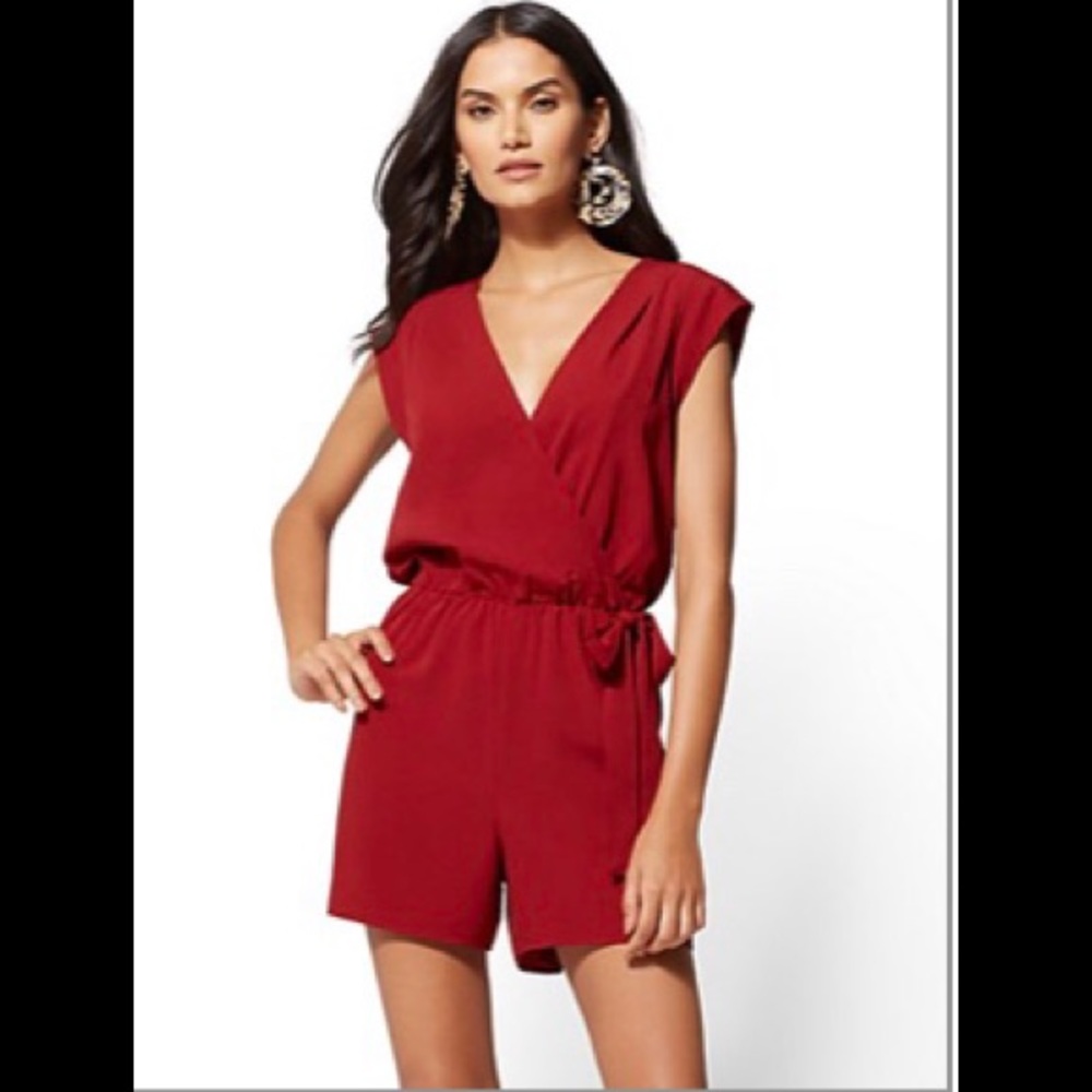 V-neck wrap romper size Large